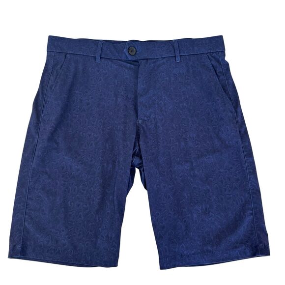 Greyson Montauk Performance Golf Shorts Stretch Breathable Lux Mens 32 Blue 10" - Picture 1 of 12